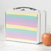 Lunch Box Bandes Inégales Pink, Jaune, Violet & Vert (En situation)