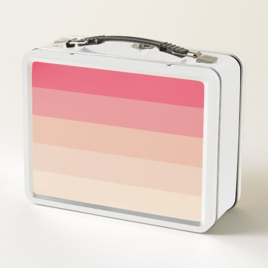 Lunch Box Bandes pastel roses (Dos)