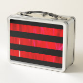 Lunch Box Bandes texturées rouges et noires (Dos)