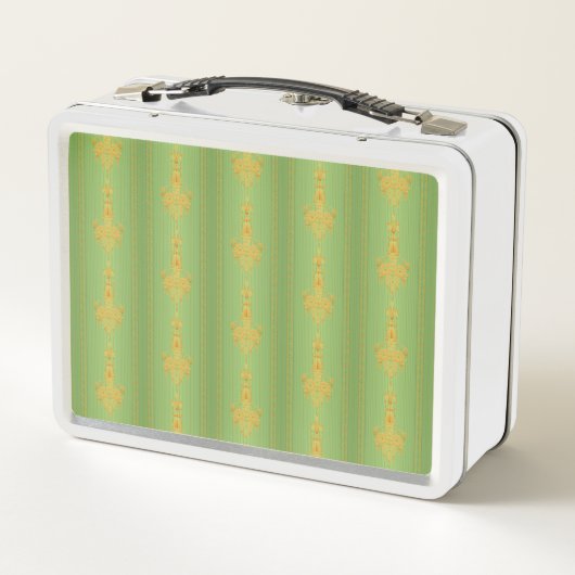 Lunch Box Baroque motif floral avec bordure (Dos)