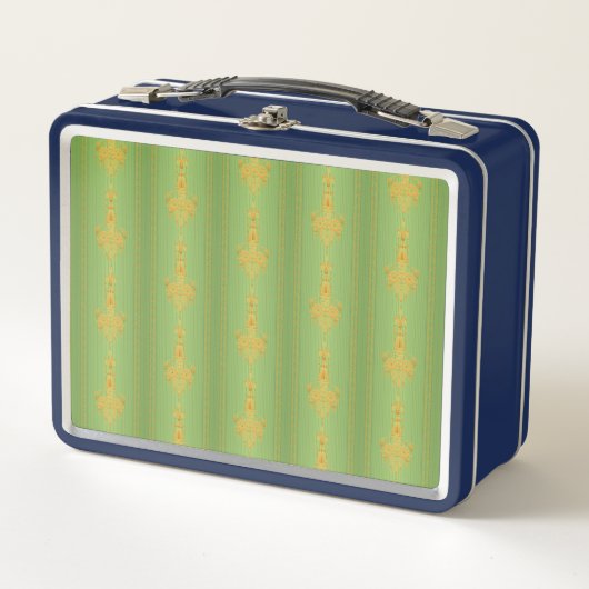 Lunch Box Baroque motif floral avec bordure (Devant)