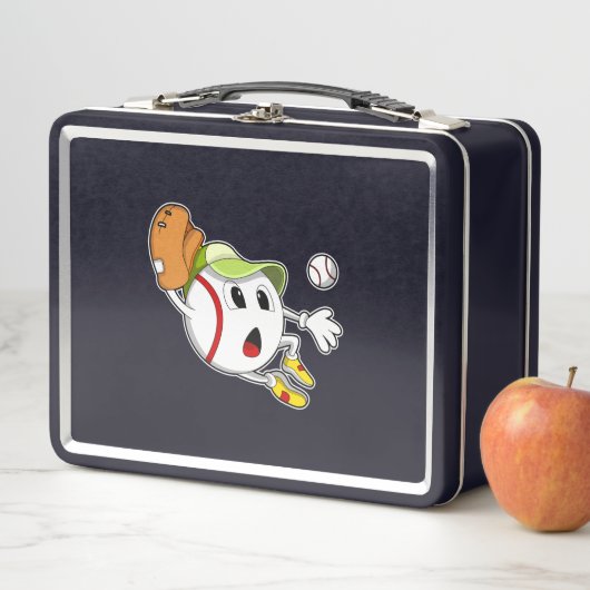 Lunch Box Base-ball avec Baseball Glove & Cap (En situation)