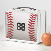 Lunch Box Baseball avec numéro personnalisable (En situation)