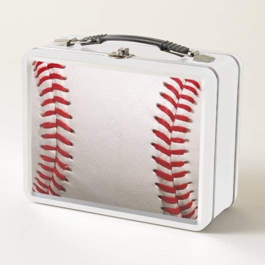 Lunch Box Baseball et Softball Classiques Couture Rouge (Devant)