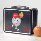Lunch Box Baseball Heureux avec Pizza (En situation)
