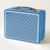 Lunch Box Basic Blue/Baby Blue Gingham Diagonal Plaid (Devant)