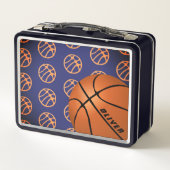 Lunch Box Basketball Balls Motif Sports Nom Garçon (Dos)