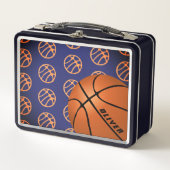 Lunch Box Basketball Balls Motif Sports Nom Garçon (Devant)