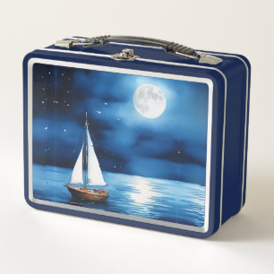 Lunch Box Bateau sous Pleine lune