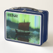 Lunch Box Bateau Viking Sous Lumière Du Nord (Devant)