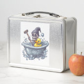 Lunch Box Bath Time Bones � Crâne drôle mignon dans la baign (En situation)