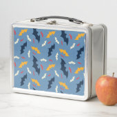 Lunch Box Batman | Motif de logo rouge, bleu et jaune (En situation)