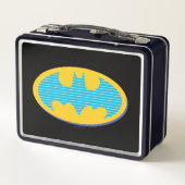 Lunch Box Batman | Symbole Cyan Stripes (Dos)