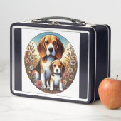 Lunch Box Beagle et chiot, (En situation)