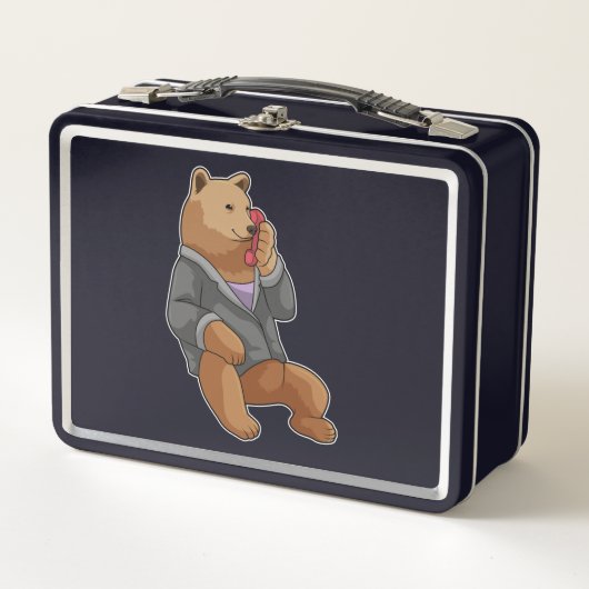 Lunch Box Bear as Secretary with Phone (Devant)