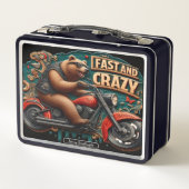 Lunch Box Bear Rides Moto Élégante Avec Flair (Dos)