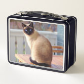 Lunch Box Beau chat siamois avec yeux bleus (Dos)