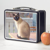 Lunch Box Beau chat siamois avec yeux bleus (En situation)
