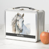 Lunch Box Beau cheval arabe (En situation)