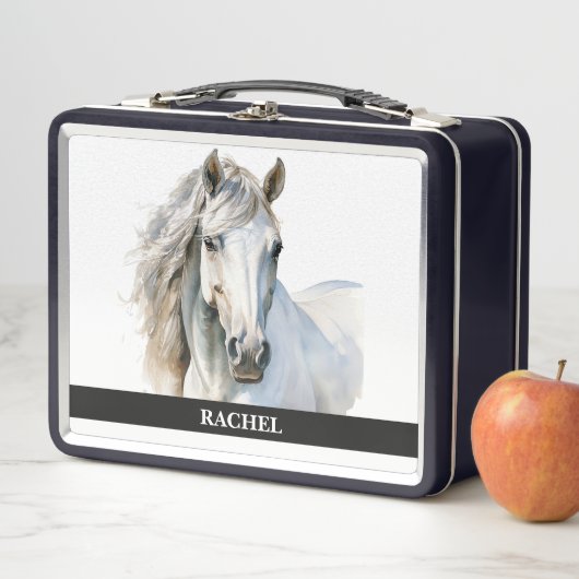 Lunch Box Beau cheval arabe (En situation)