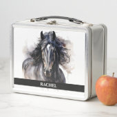 Lunch Box Beau Cheval Noir (En situation)
