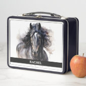 Lunch Box Beau Cheval Noir (En situation)