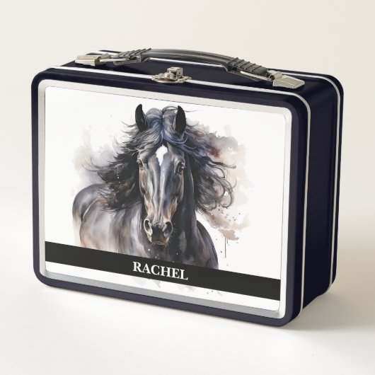 Lunch Box Beau Cheval Noir (Devant)