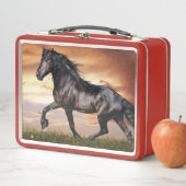 Lunch Box Beau Cheval Noir (En situation)