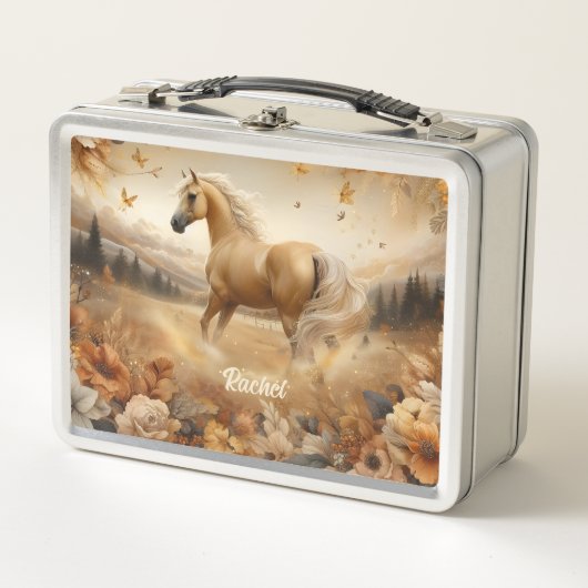 Lunch Box Beau cheval Palomino (Devant)