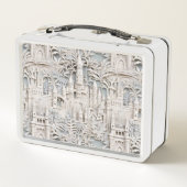 Lunch Box Beau Imaginaire Château Unique Design Blanc (Dos)