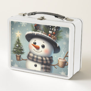 Lunch Box Beau tourbillon Noël/bonhomme de neige d'hiver