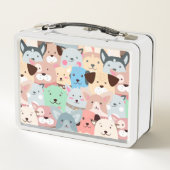 Lunch Box Beaucoup de Chiens colorés Conception (Dos)