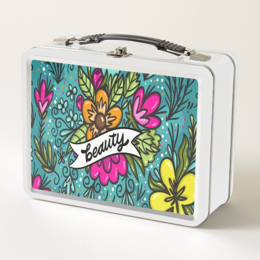 Lunch Box Beauté de l'oreiller avec fleurs (Devant)