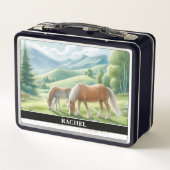 Lunch Box Beaux Chevaux au Pâturage (Dos)