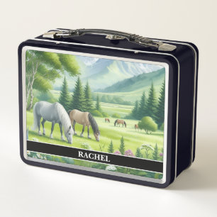 Lunch Box Beaux Chevaux de Pâturage