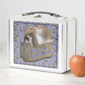 Lunch Box Bébé adorable Lapin de Lop sur Hay Bale (En situation)