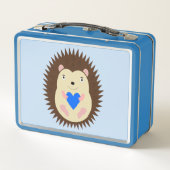 Lunch Box Bébé Garçon Hérisson Cœur Bleu (Dos)