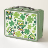 Lunch Box Bébé Hibou Mignon St Patrick Dessin Animé (Devant)