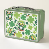 Lunch Box Bébé Hibou Mignon St Patrick Dessin Animé (Dos)