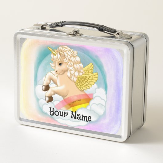 Lunch Box Bébé Licorne Arc-en-Ciel  (Devant)
