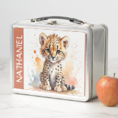 Lunch Box Bébé mignon Cheetah School Bibliothèque de cadeaux (En situation)