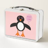 Lunch Box Bébé rose mignon fille Penguin Boîte à lunch en mé (Devant)