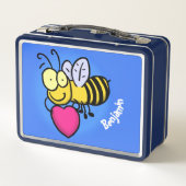 Lunch Box Belle abeille drôle avec dessin animé du coeur (Dos)