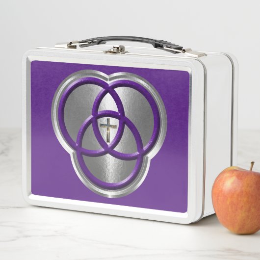 Lunch Box Belle bague de la Trinité chrétienne avec croix (En situation)