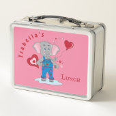 Lunch Box Belle boîte à lunch pour enfant rose et blanc (Dos)