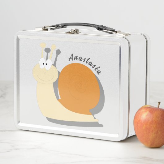 Lunch Box Belle Cartoon Snail Personnalisé Métal Boîte À Déj (En situation)