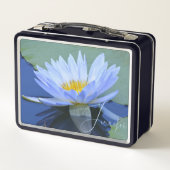 Lunch Box Belle Lys d'eau bleue pâle personnalisée (Dos)