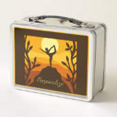 Lunch Box Belle méditation Zen Yoga Coucher de soleil person (Dos)