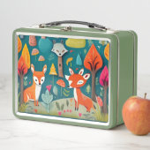 Lunch Box Belle scène de forêt lunaire avec Fox (En situation)