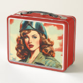 Lunch Box Belle Soldat Rétro Femme (Dos)